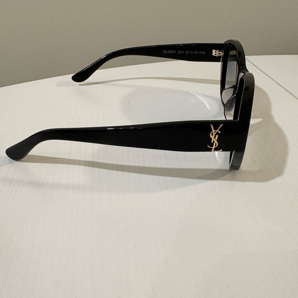 Yves Saint Laurent UNISEX Black Sunglasses with Gold Logo on Side - Picture 1 of 4